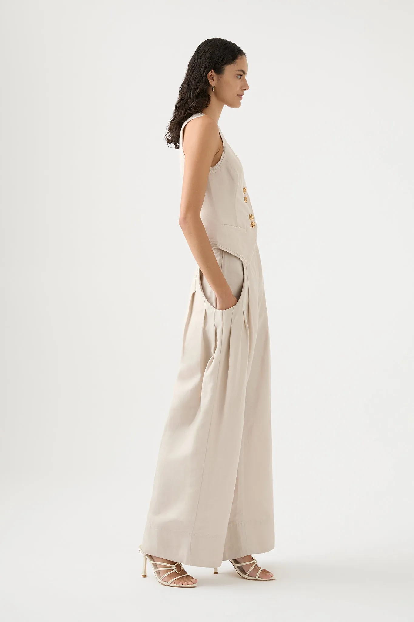 Equinox Pleated Wide Leg Pant sold by Aje product image thumbnail 3