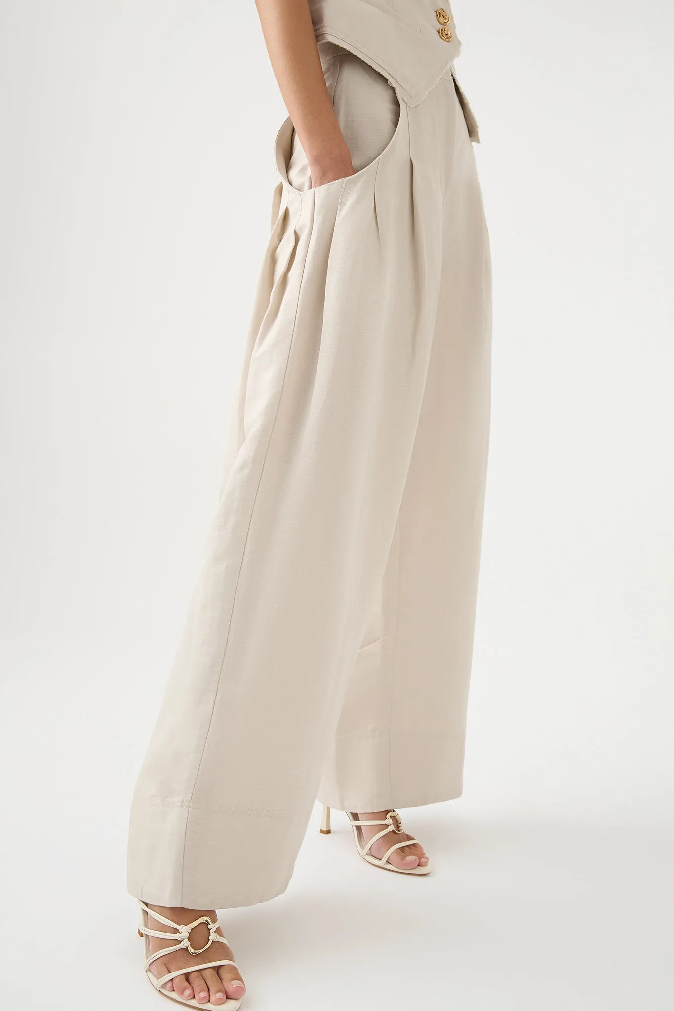 Equinox Pleated Wide Leg Pant sold by Aje product image thumbnail 4