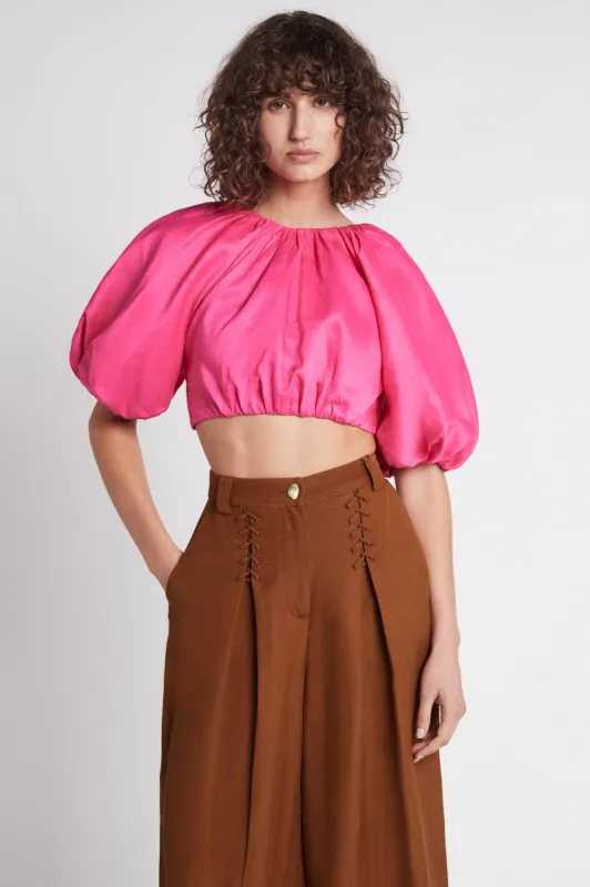 Admiration Lace-Up Cropped Top sold by Aje