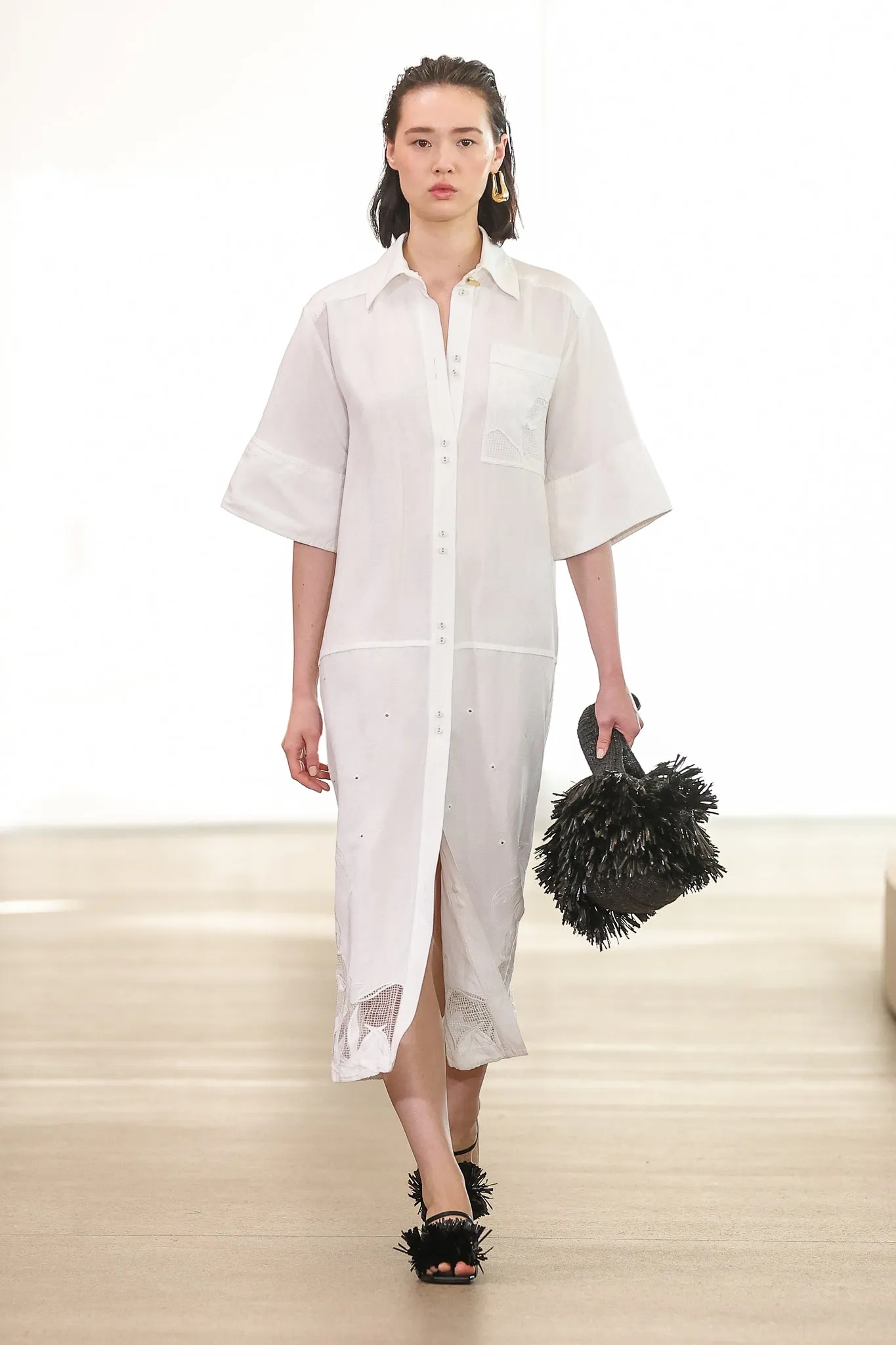 Agua Embroidered Shirt Dress sold by Aje