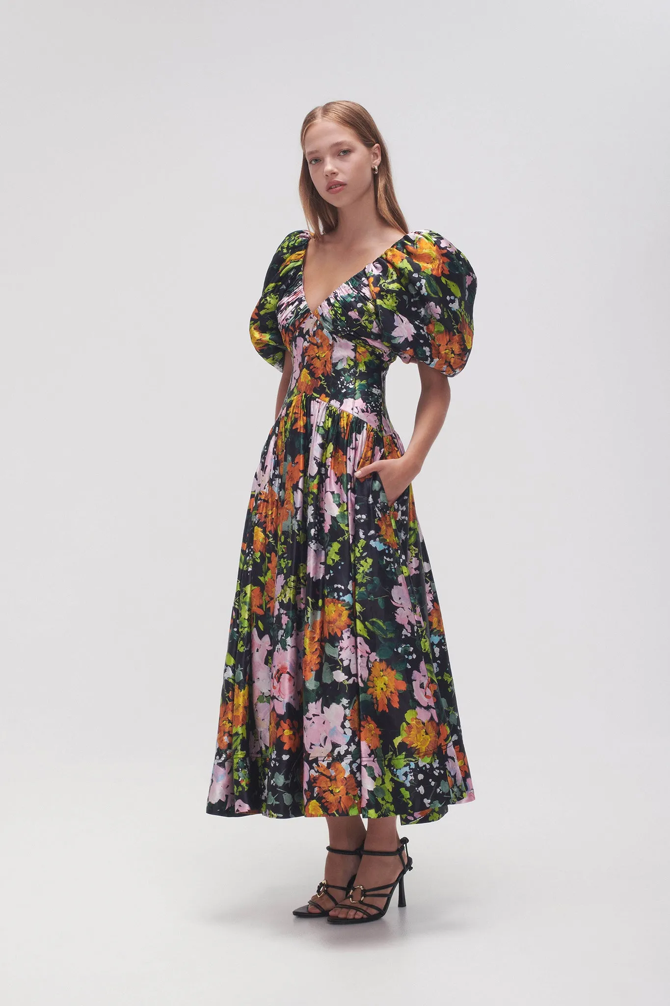 Gabrielle Plunge Midi Dress sold by Aje product image thumbnail 5