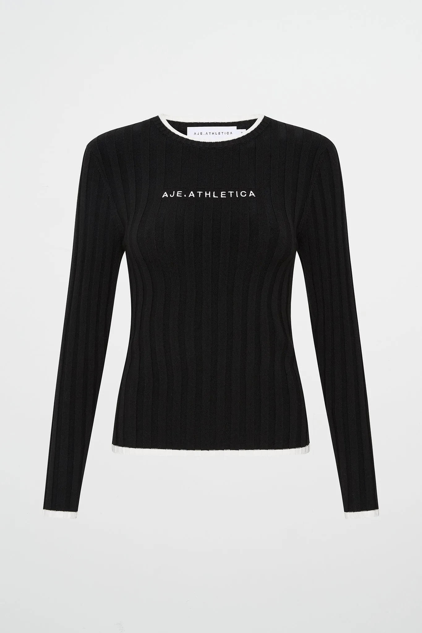Contrast Long Sleeve Rib Knit Top 438 sold by Aje product image thumbnail 2