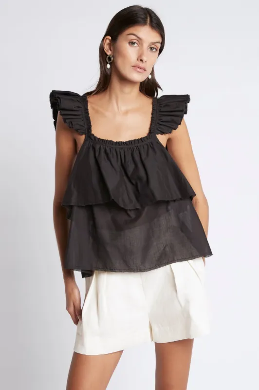 Romance Ruffle Shoulder Cami sold by Aje