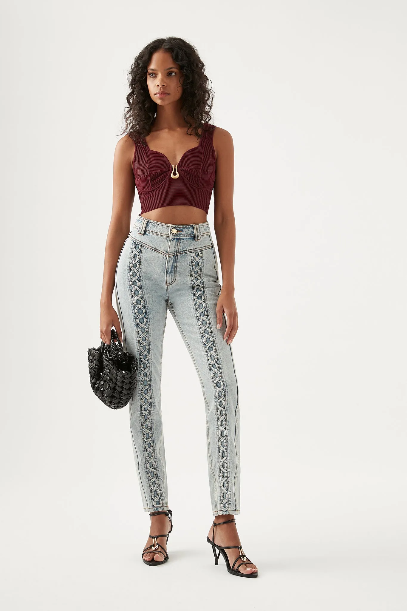 Clay Sculptural Knit Bralette sold by Aje product image thumbnail 5