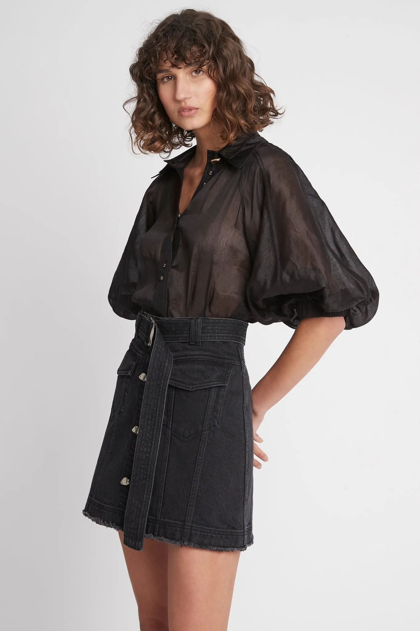 Arlow Denim Mini Skirt sold by Aje product image thumbnail 3