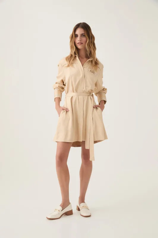 Enfilade Logo Mini Dress sold by Aje