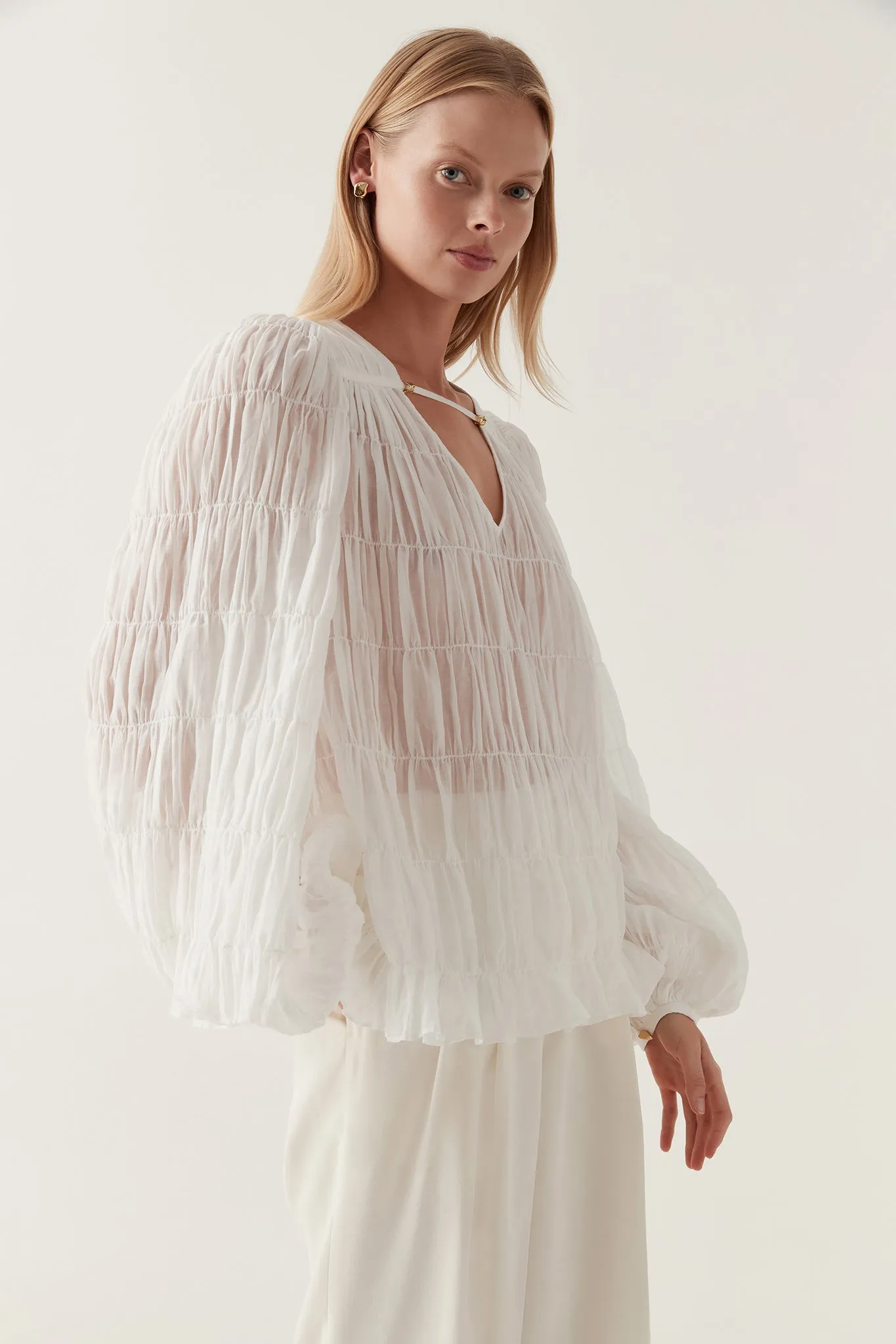 Evelina Ruched Blouse sold by Aje product image thumbnail 3