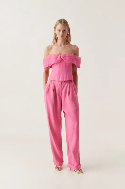 Cordelia Corseted Crop Top sold by Aje