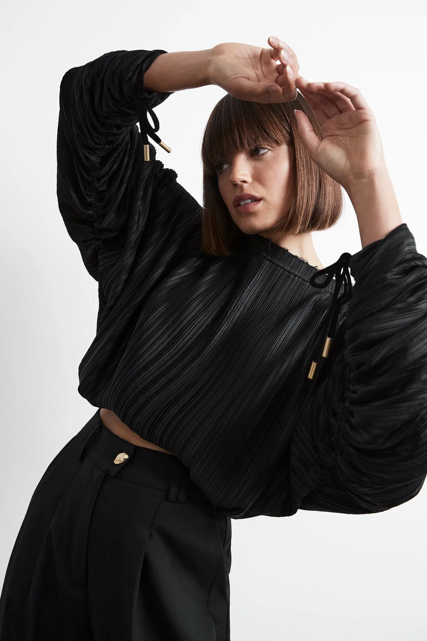 Ripple Pleated Blouse sold by Aje product image thumbnail 3