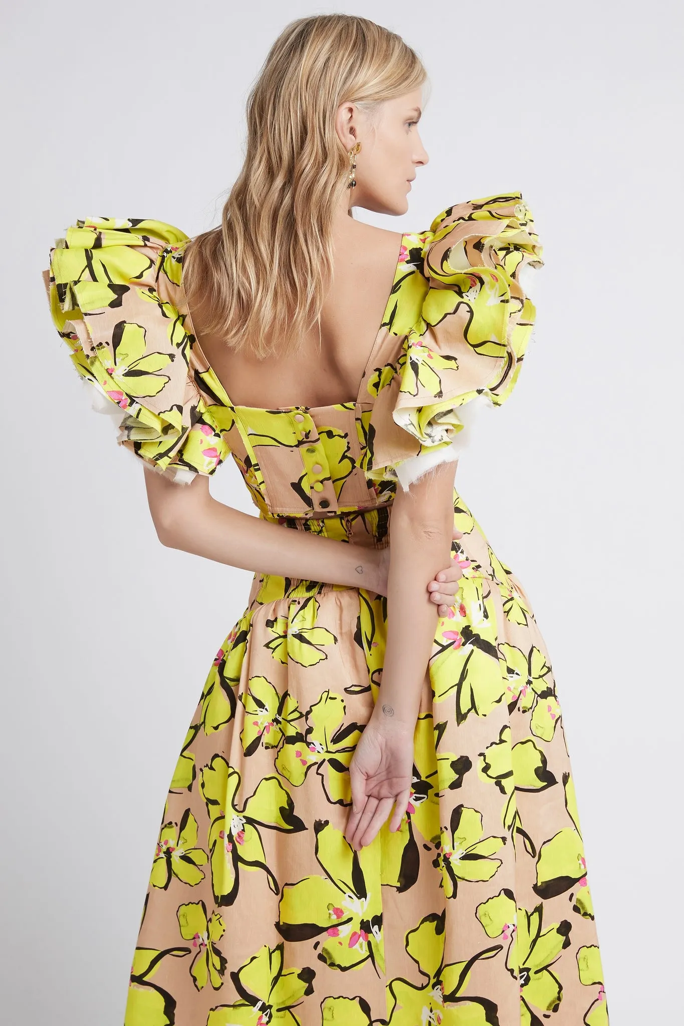 Pelicano Citrus Bloom Frill Cropped Top sold by Aje product image thumbnail 5