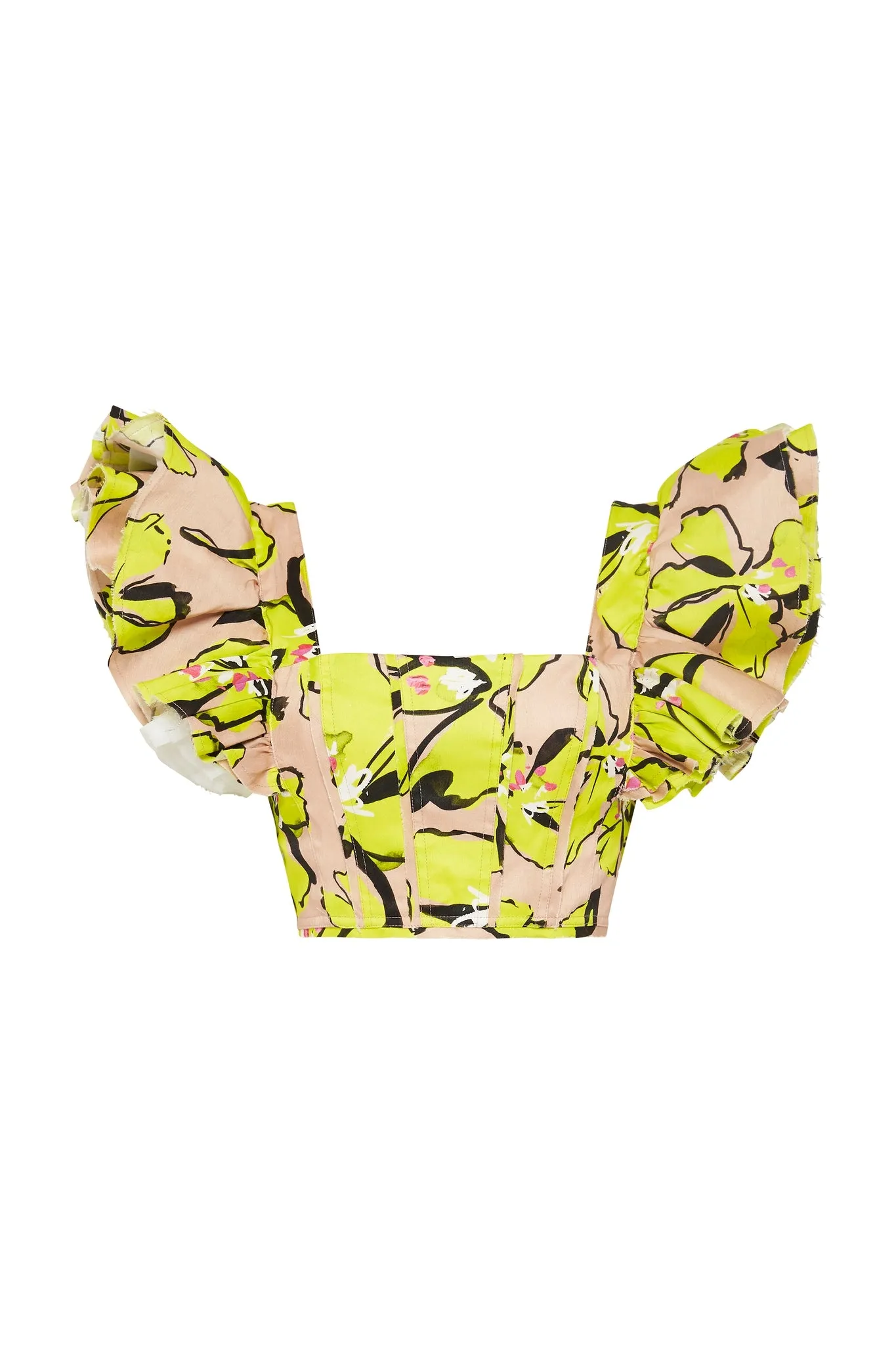 Pelicano Citrus Bloom Frill Cropped Top sold by Aje product image thumbnail 2