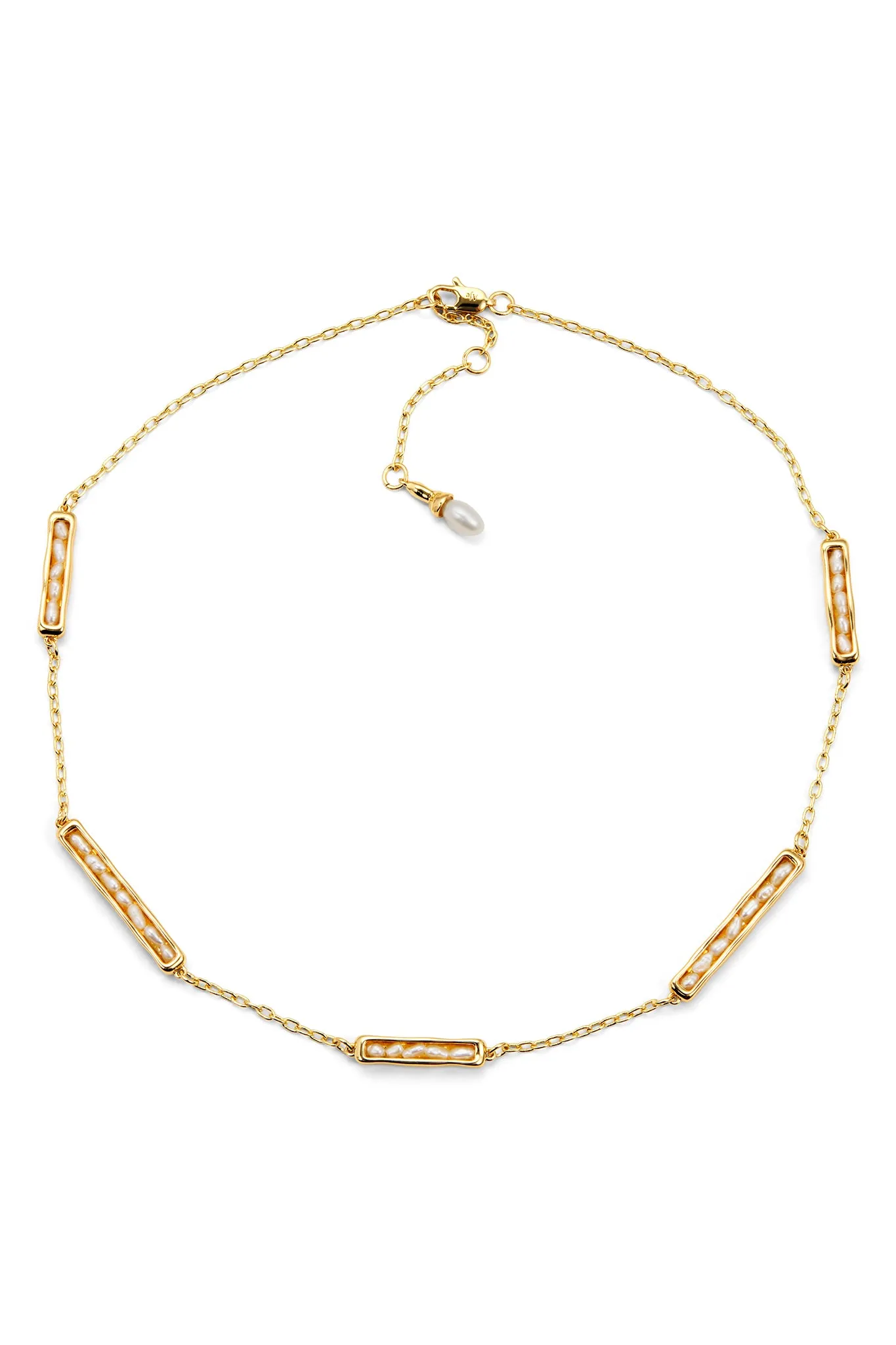 Iria Pearl Bar Necklace sold by Aje