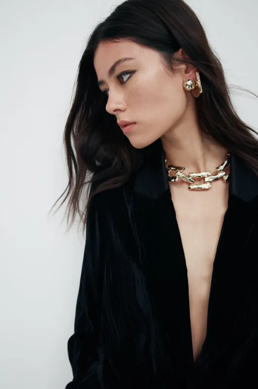 Lineal Link Necklace sold by Aje