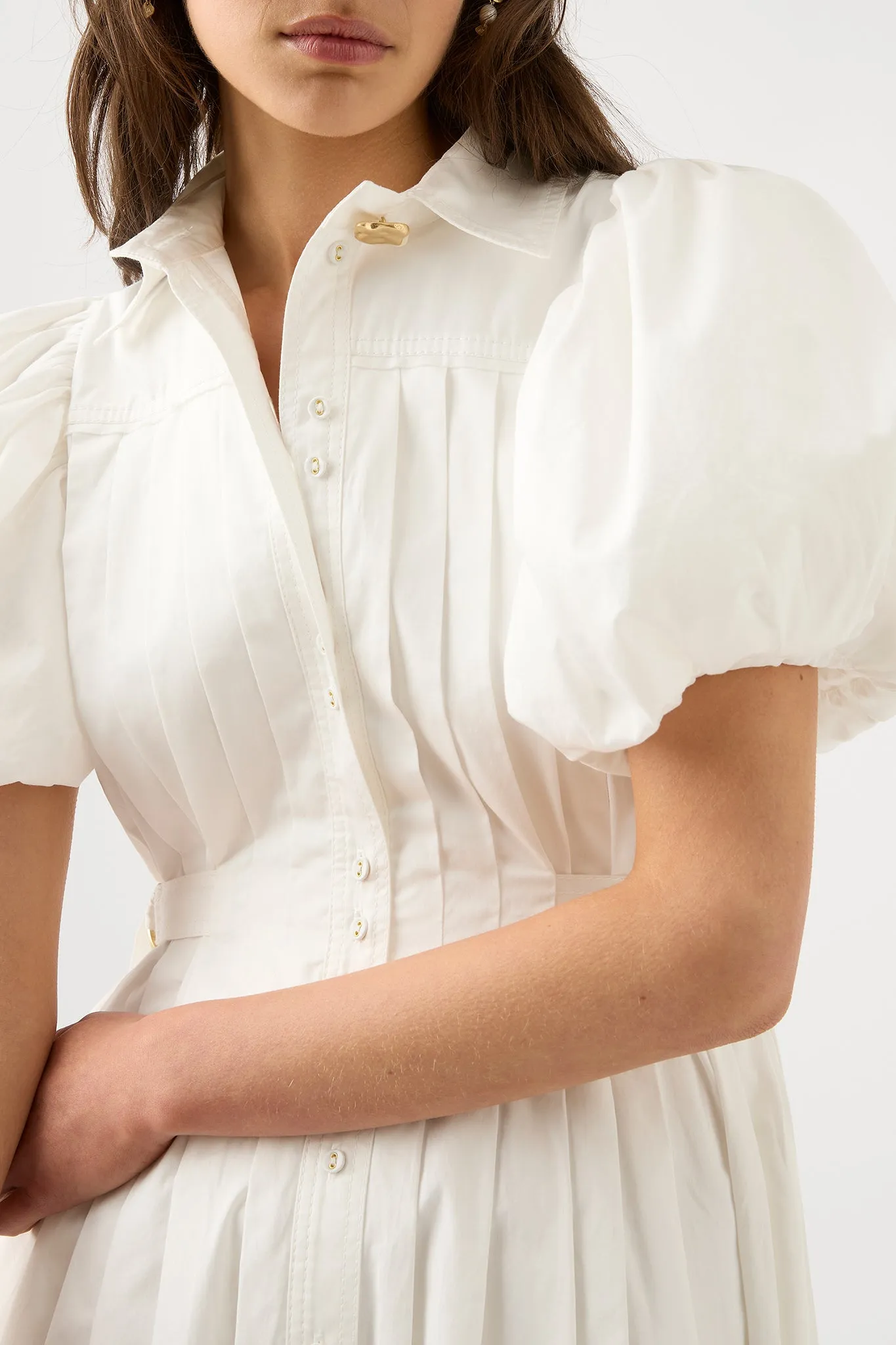 Prairie Pleated Midi Dress sold by Aje product image thumbnail 4