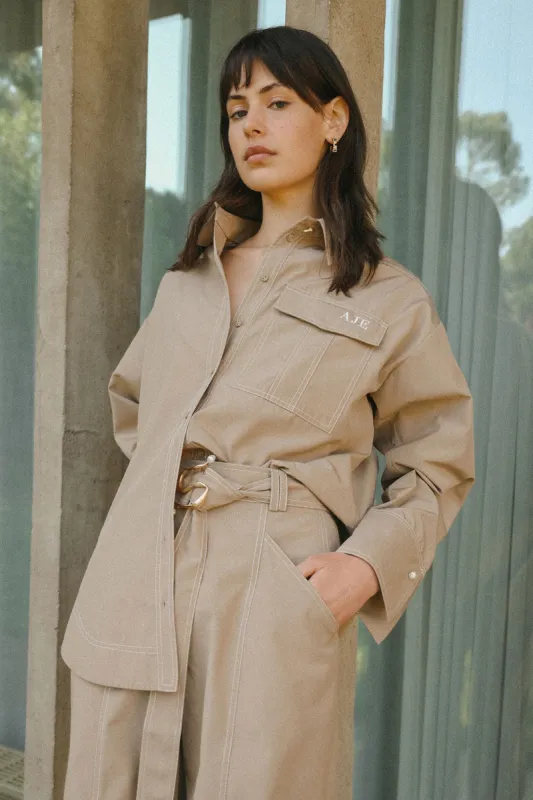 Satori Pearl Pin Shirt sold by Aje