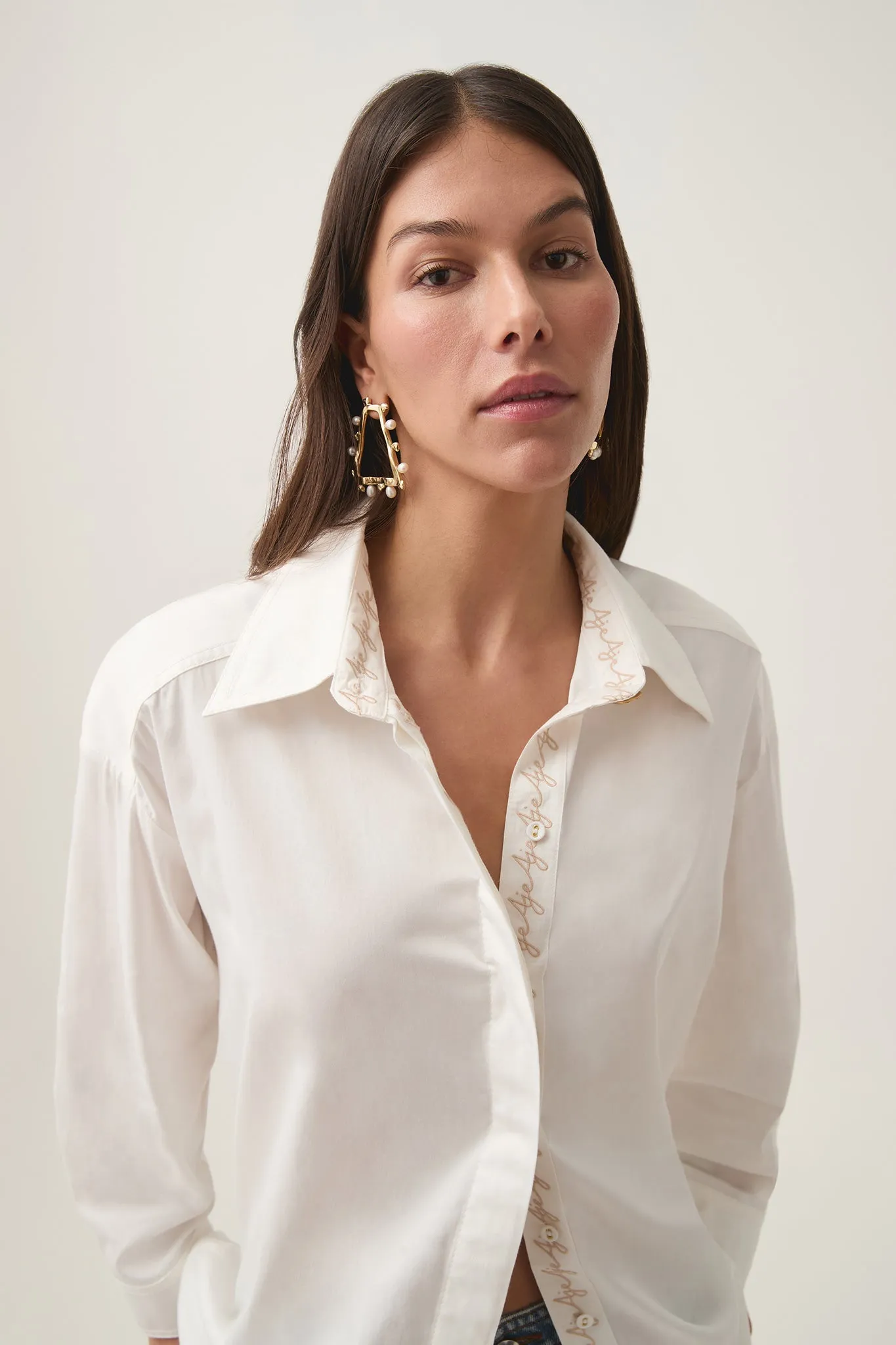 Jacqueline Oversized Logo Shirt sold by Aje product image thumbnail 4