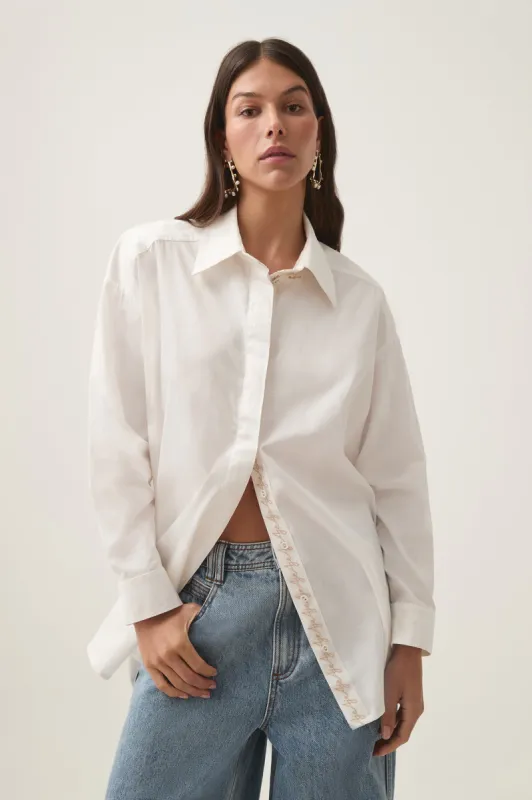 Jacqueline Oversized Logo Shirt sold by Aje
