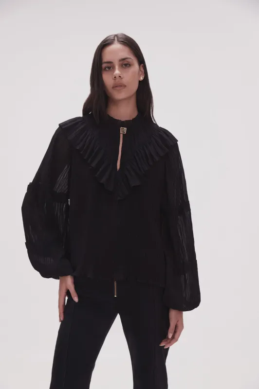 Robyn Pleated Blouse sold by Aje