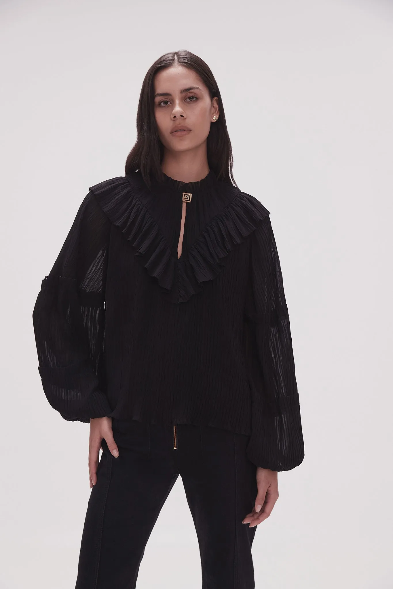 Robyn Pleated Blouse sold by Aje