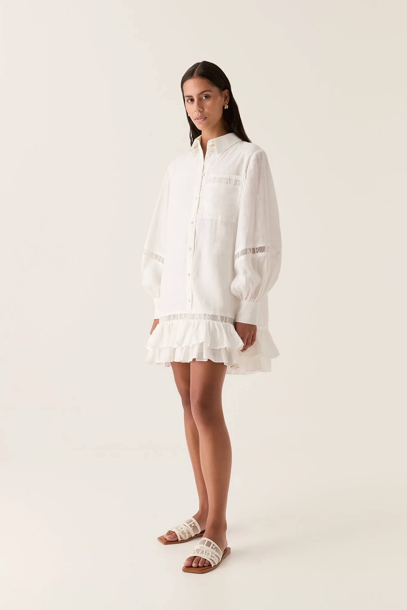 Reframe Logo Trim Mini Dress sold by Aje product image thumbnail 5