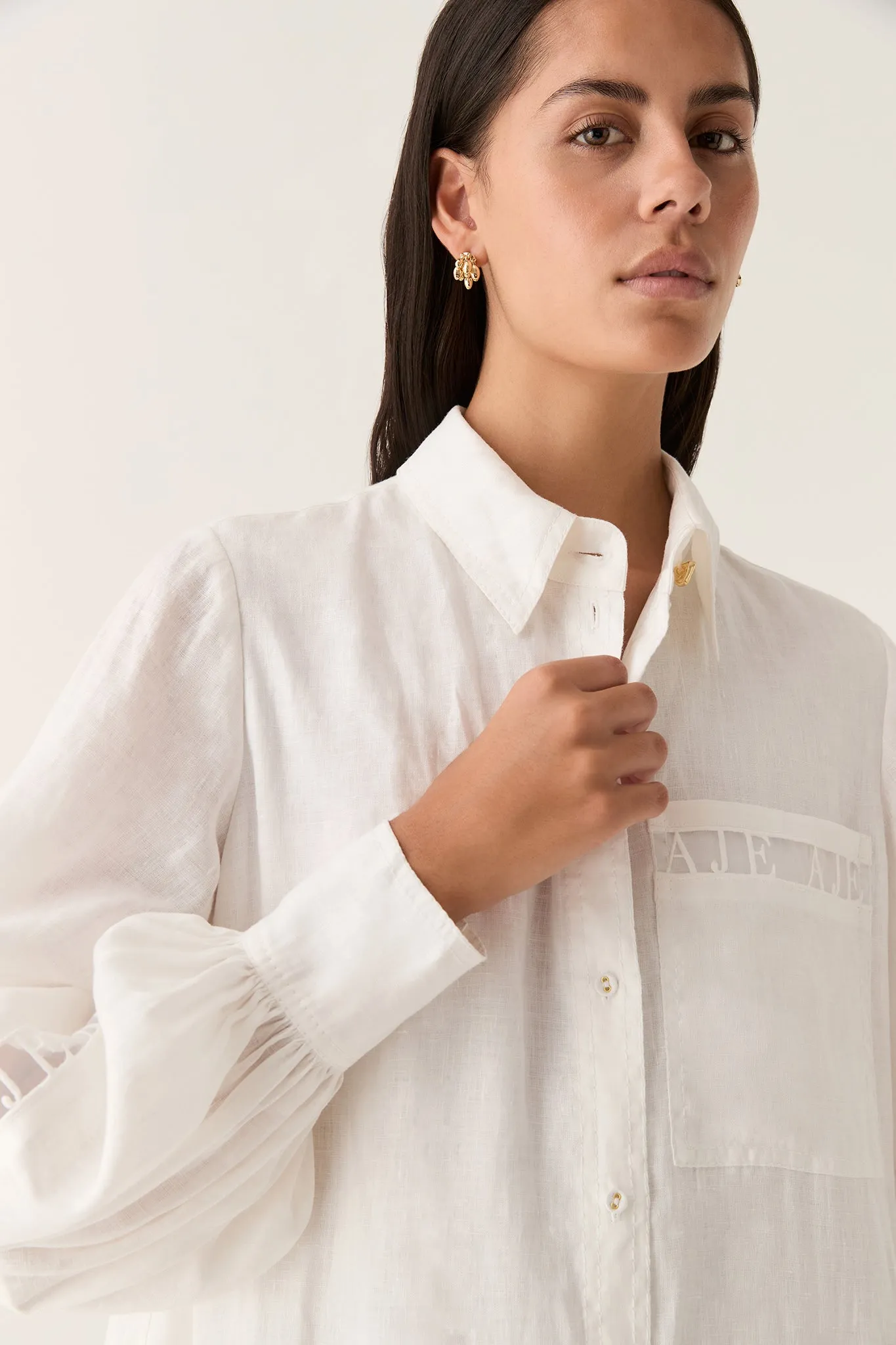 Reframe Logo Trim Mini Dress sold by Aje product image thumbnail 4