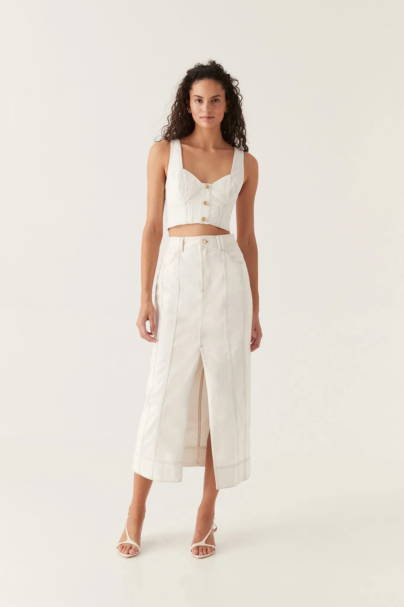 Elena Denim Cropped Bustier sold by Aje product image thumbnail 5