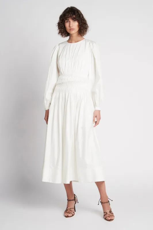 Tidal Tucked Midi Dress sold by Aje