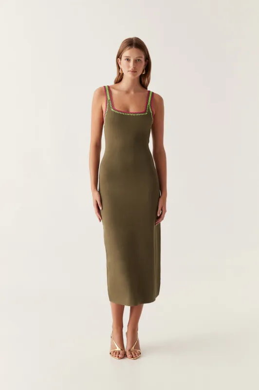 Tazia Crochet Edge Midi Dress sold by Aje
