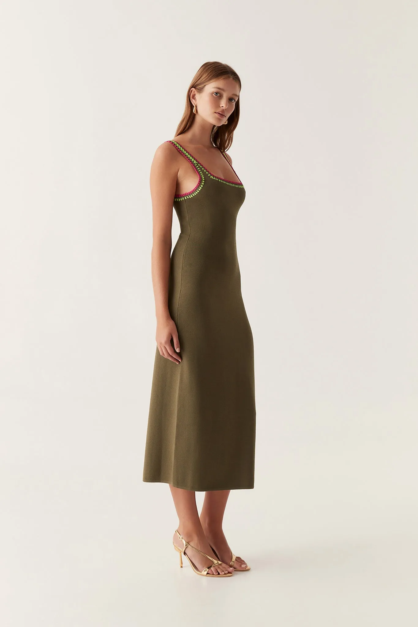 Tazia Crochet Edge Midi Dress sold by Aje product image thumbnail 3