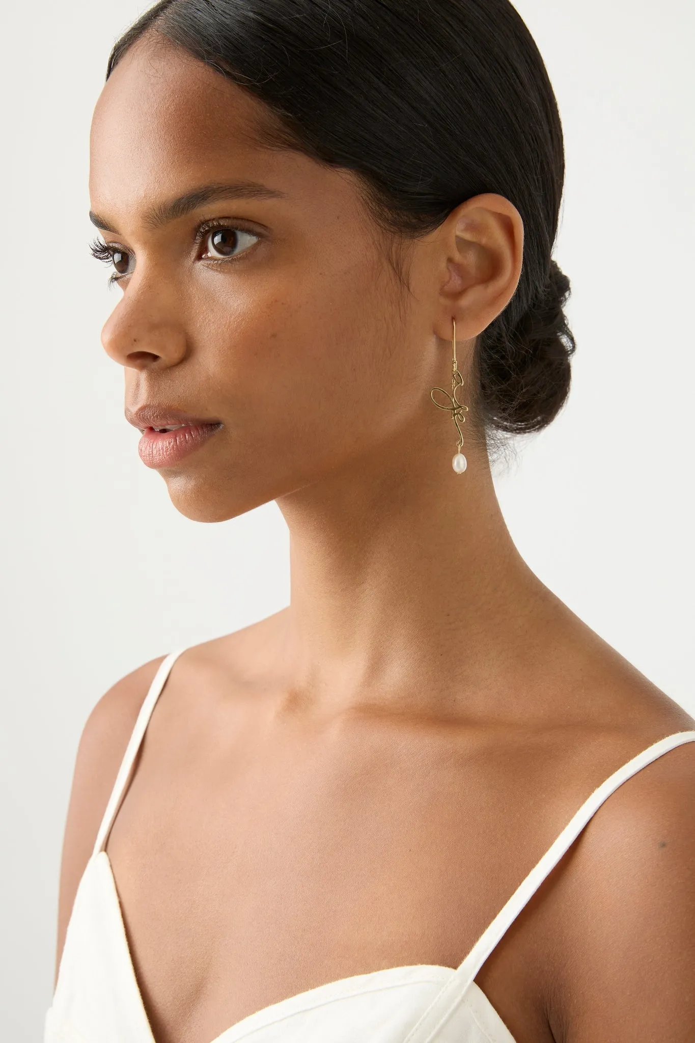 Signature Pearl Drop Earring sold by Aje