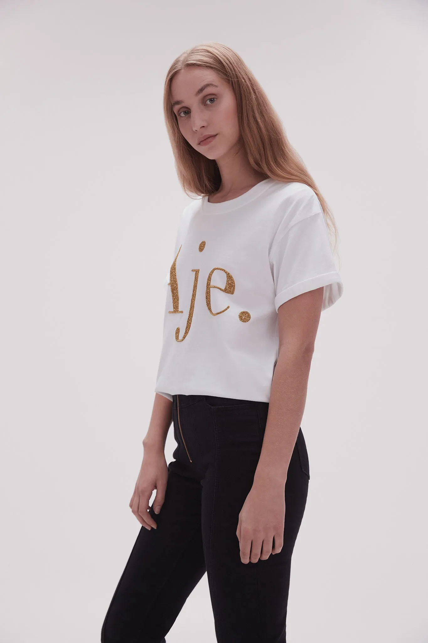 Flossie Embellished Logo Tee sold by Aje product image thumbnail 3