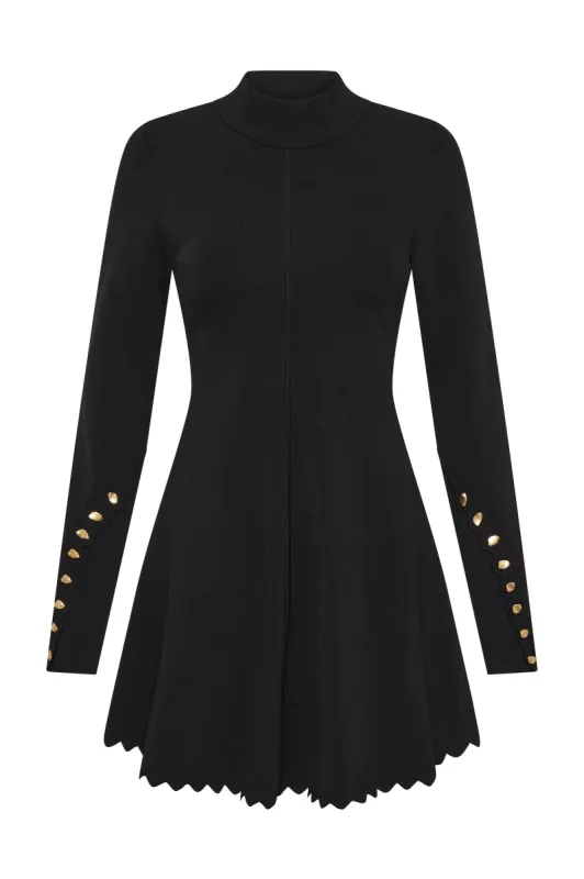 aje harmony knit mini dress deep V-neck