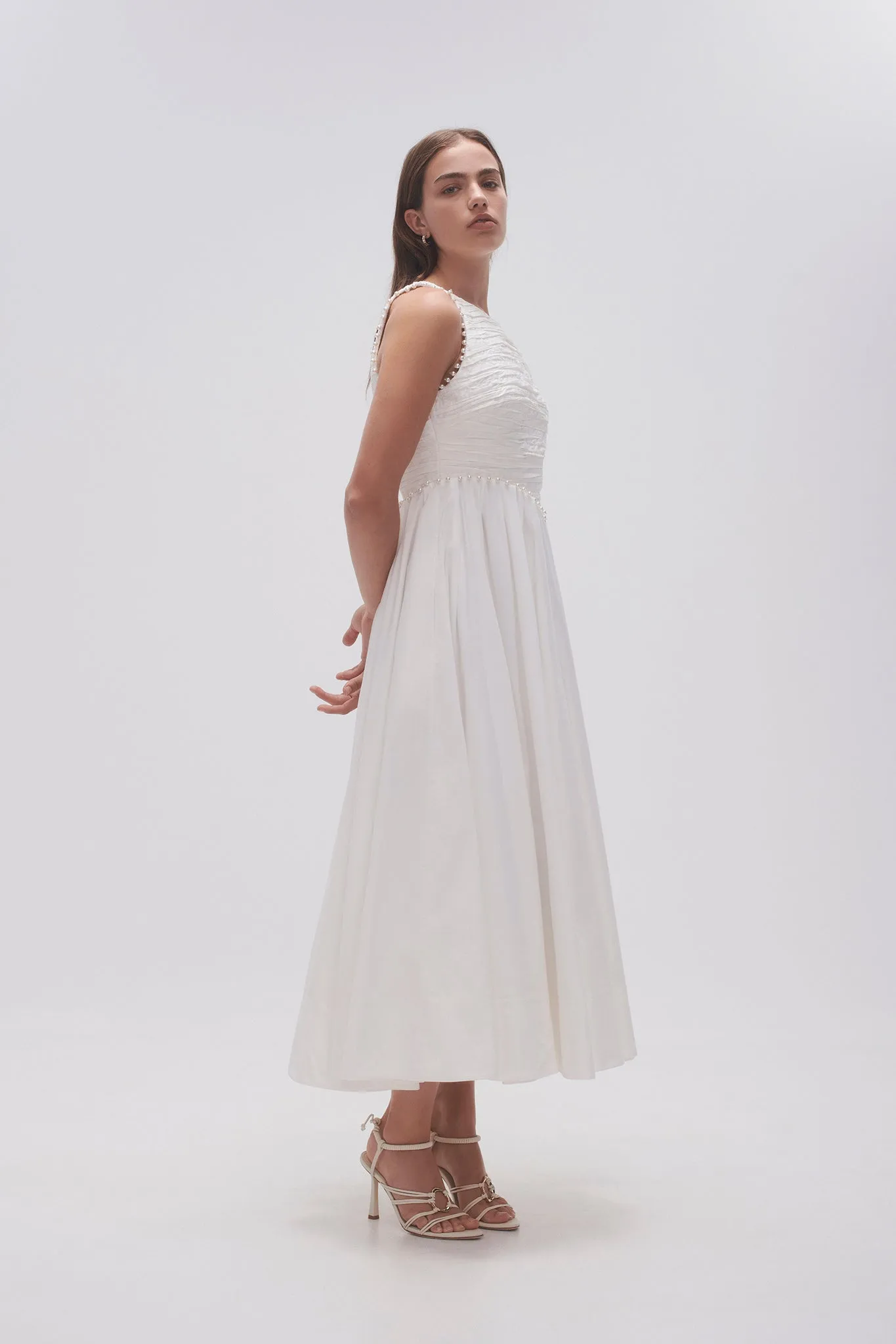 Florence Pearl Trim Midi Dress sold by Aje product image thumbnail 3