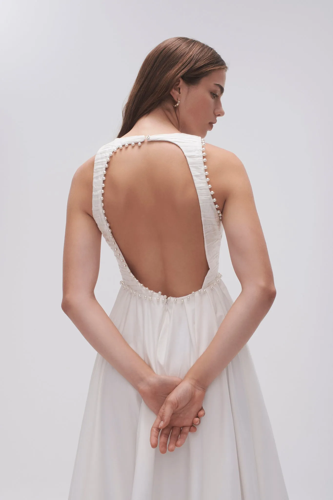 Florence Pearl Trim Midi Dress sold by Aje product image thumbnail 4