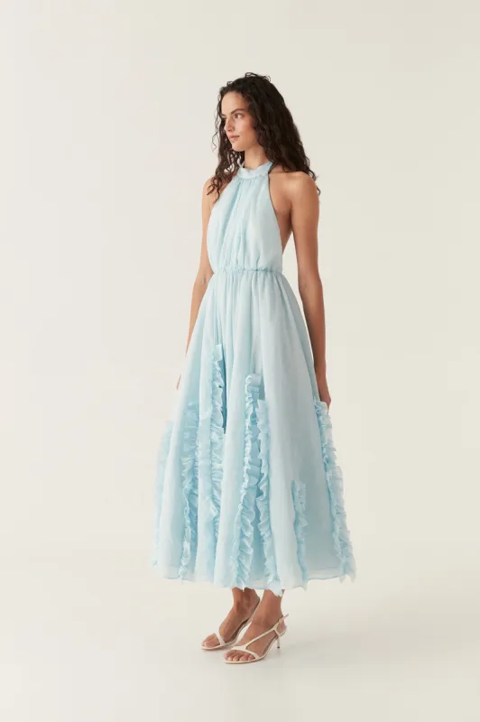 Hilma Frill Maxi Halter Dress sold by Aje