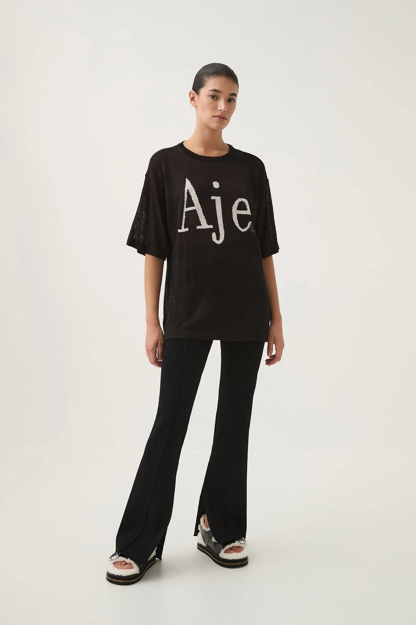 Elvira Oversized Linen Tee sold by Aje