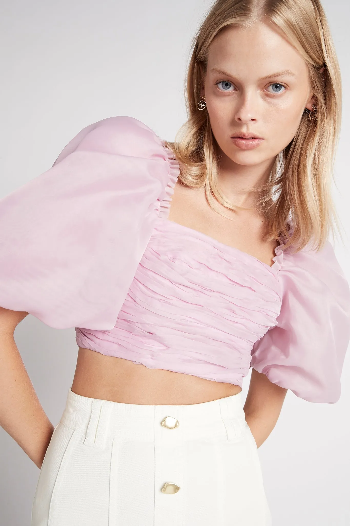Myriad Puff Sleeve Cropped Top sold by Aje product image thumbnail 4