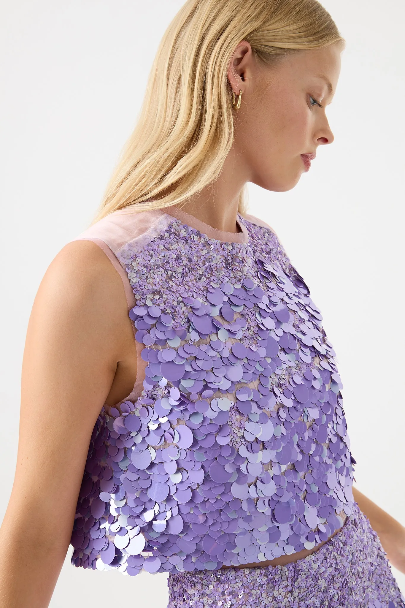 Celeste Sequin Shell Top sold by Aje product image thumbnail 4