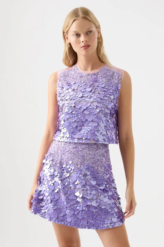 Celeste Sequin Shell Top sold by Aje