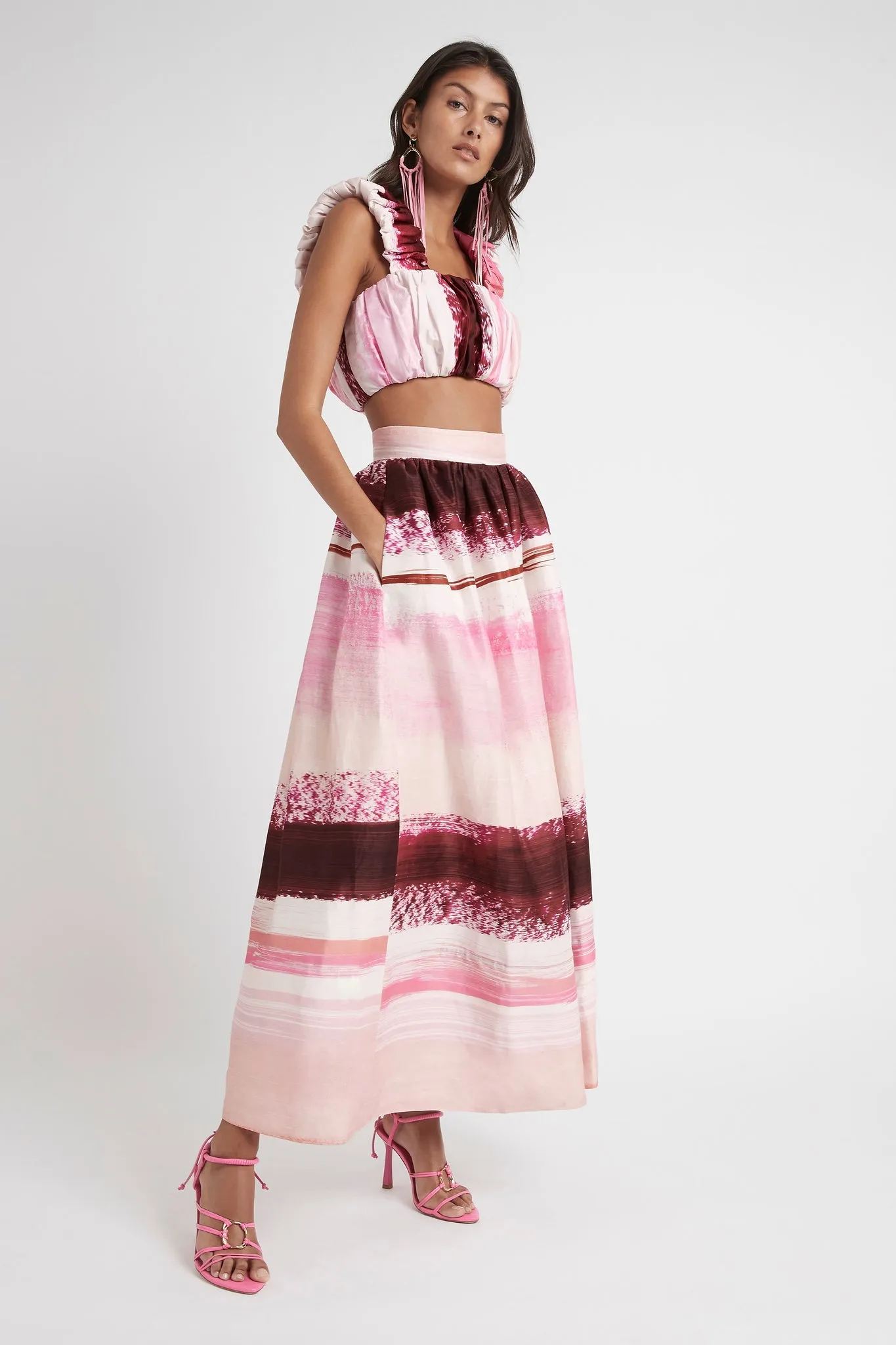 Kasbah Sunset Stripe Maxi Skirt sold by Aje product image thumbnail 5
