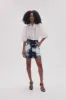 Enigma Denim Mini Skirt sold by Aje