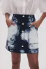 Enigma Denim Mini Skirt sold by Aje