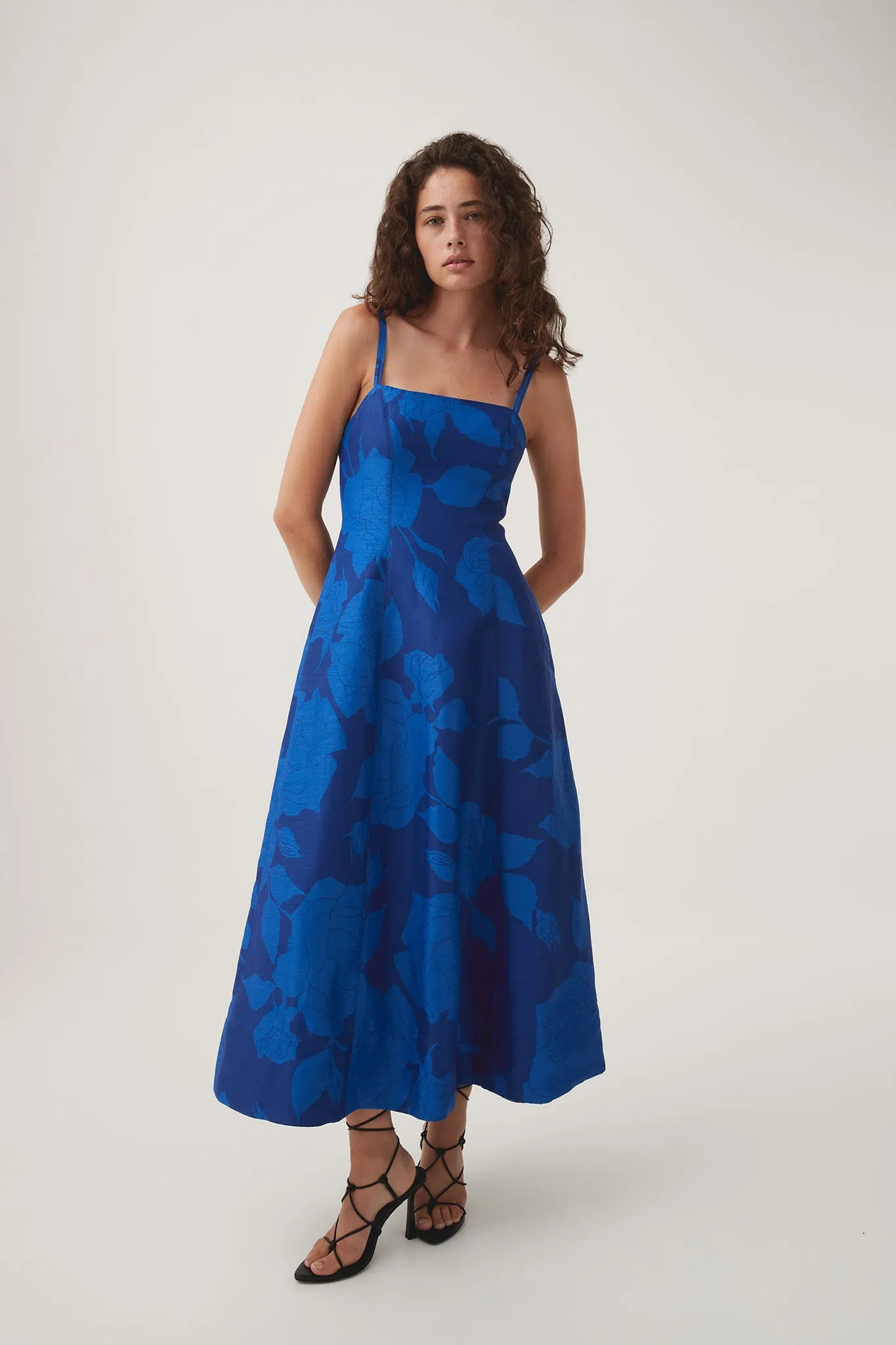 Belonging Flared Midi Dress sold by Aje product image thumbnail 3