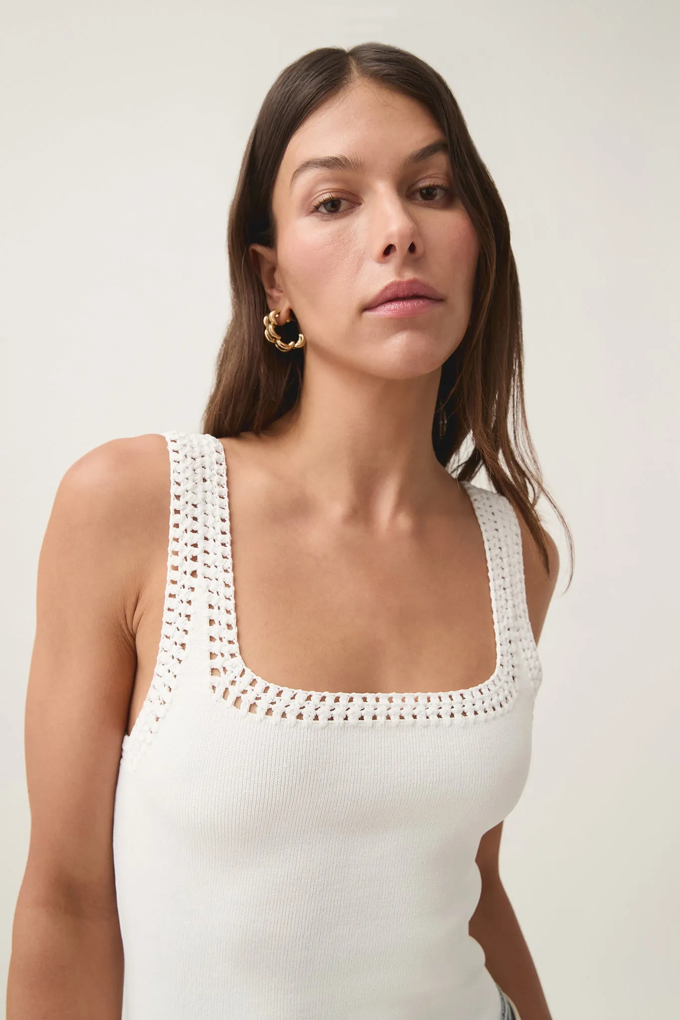 Tazia Crocheted Edge Tank sold by Aje product image thumbnail 4