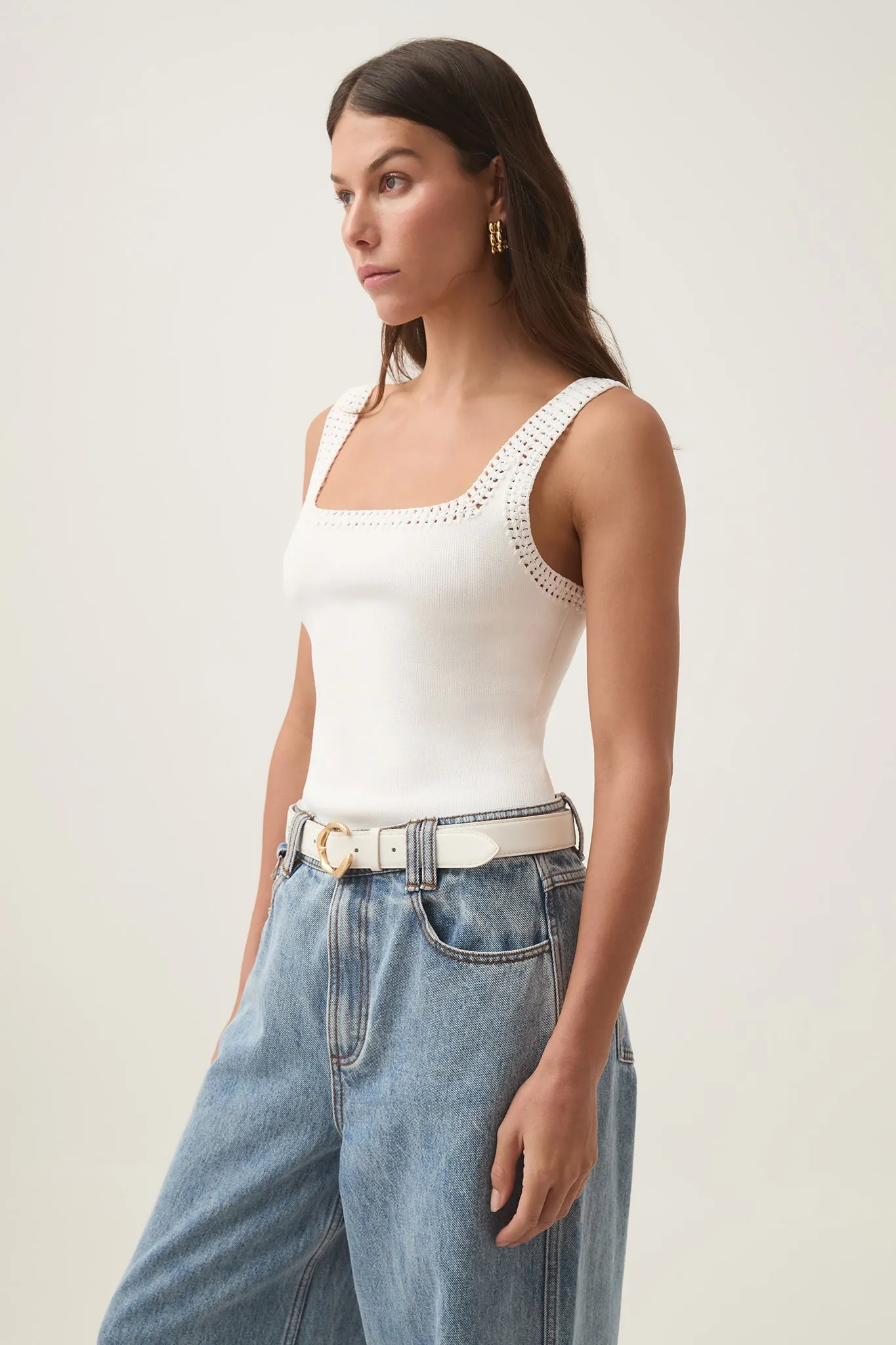 Tazia Crocheted Edge Tank sold by Aje product image thumbnail 3