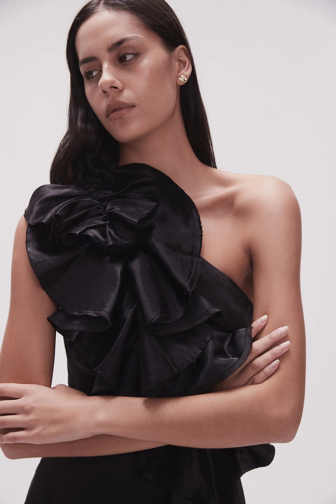 Adelia Ruffle Midi Dress sold by Aje product image thumbnail 4