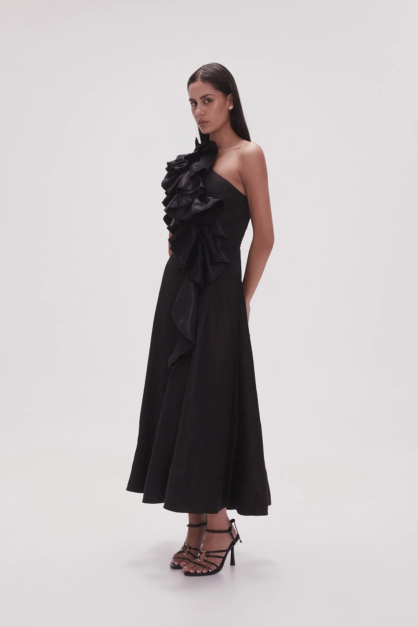 Adelia Ruffle Midi Dress sold by Aje product image thumbnail 3