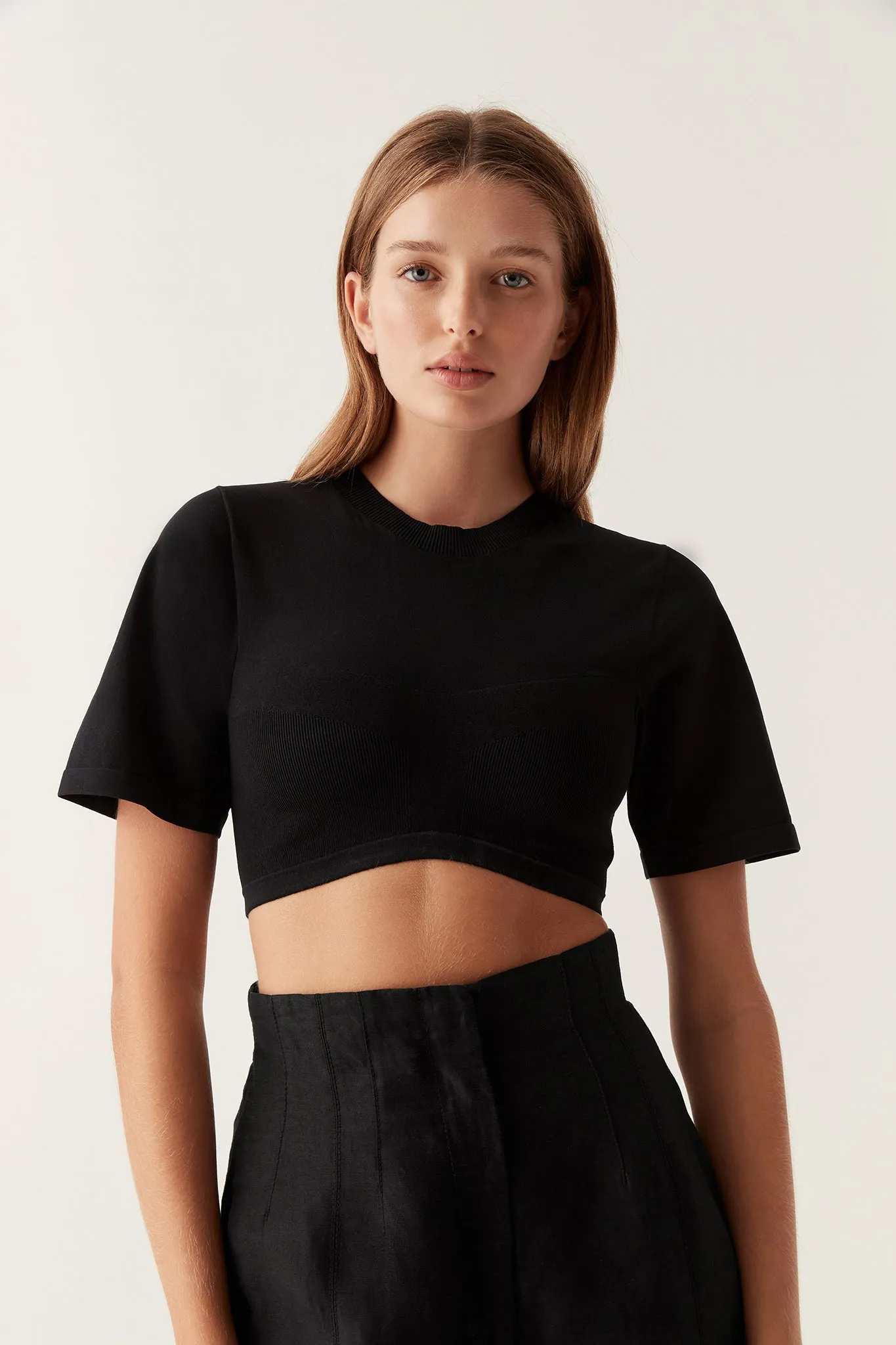 Edita Knitted Bustier Crop Top sold by Aje