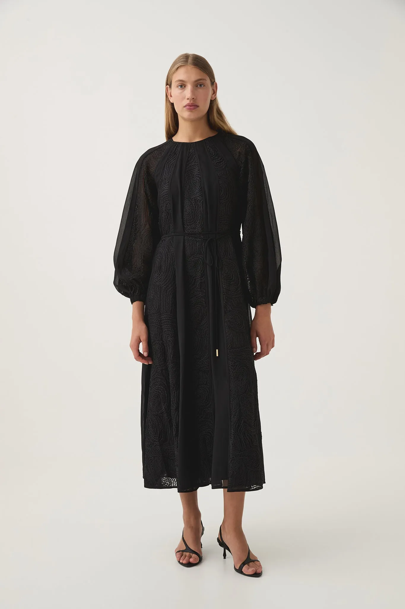 Soleil Blouson Lace Midi Dress sold by Aje product image thumbnail 3