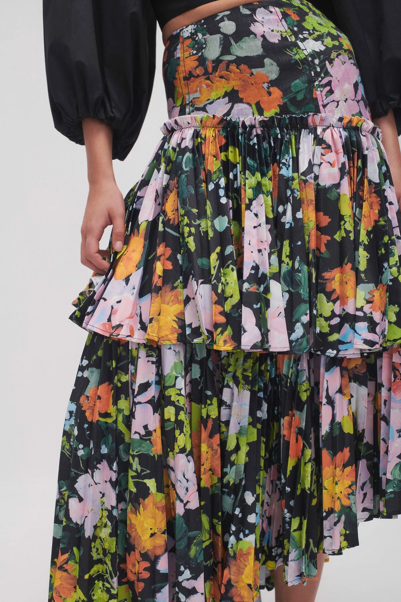 Alice Pleated Asymmetric Midi Skirt sold by Aje product image thumbnail 4